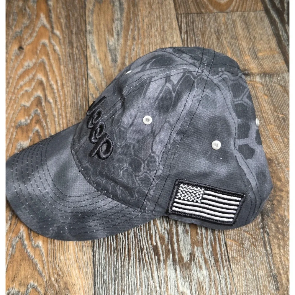 Jeep Kryptek Camo Hat Mens Grey Typhon Tactical Baseball Cap American Legend